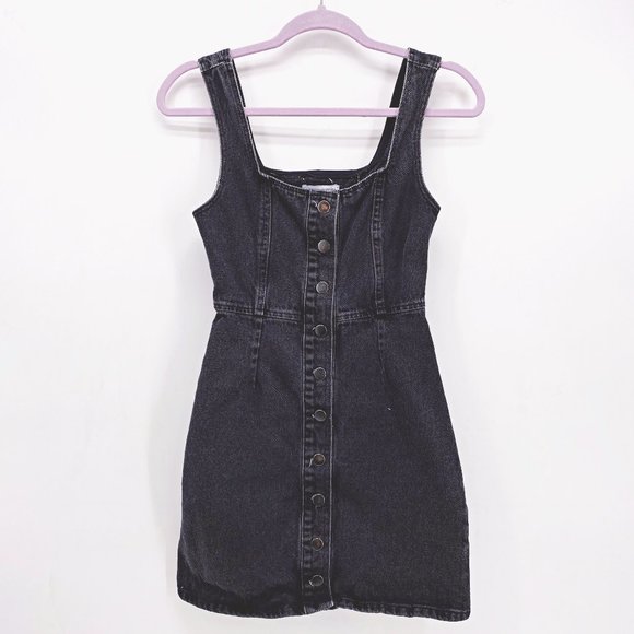 Urban Outfitters Denim Button Front Mini Dress - Picture 1 of 10